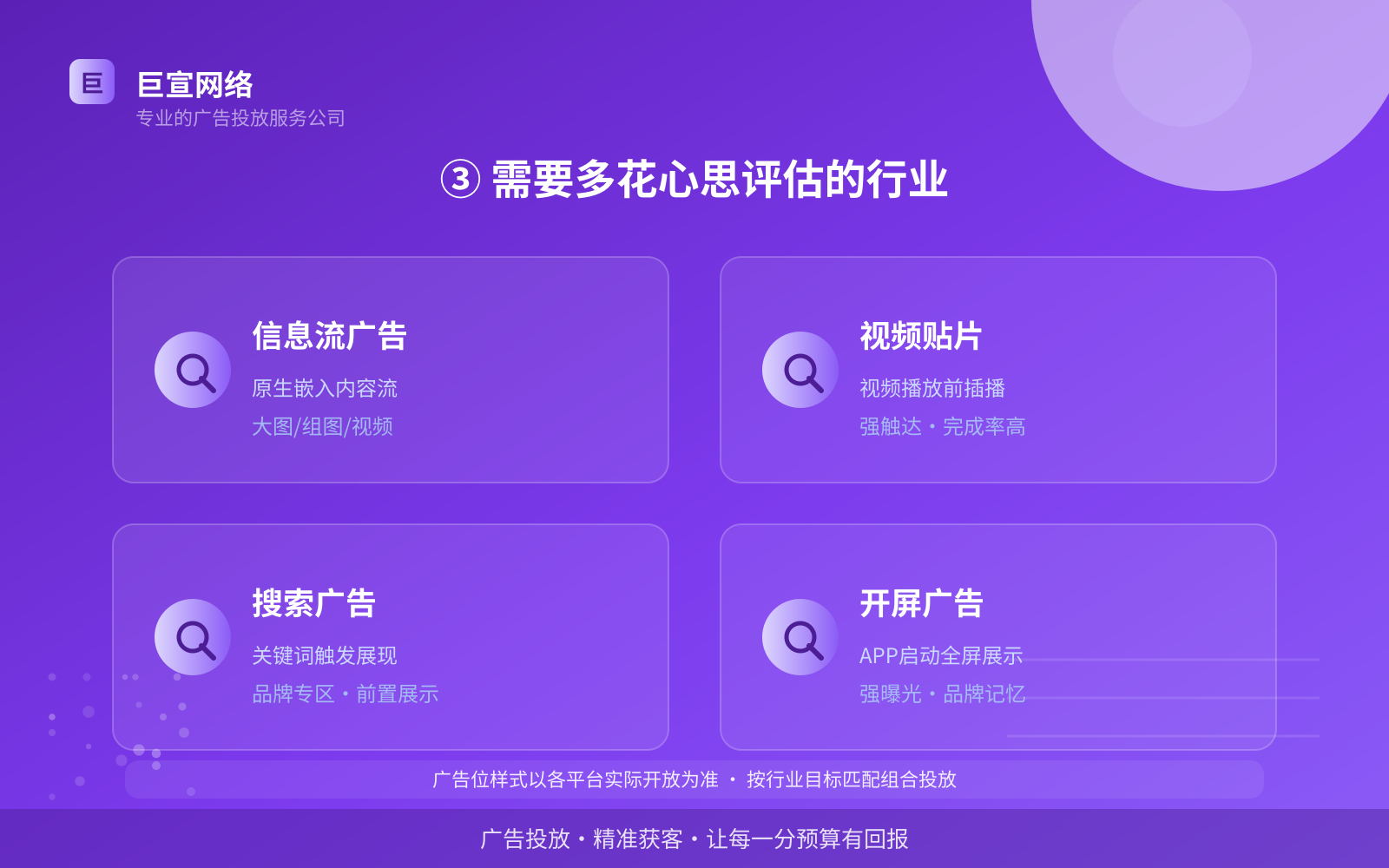 ③ 需要多花心思评估的行业（效果数据维度）