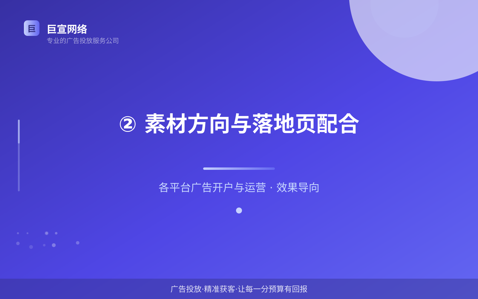 ② 素材方向与落地页配合(效果数据维度) ② 素材方向与落地页配合(效果数据维度)