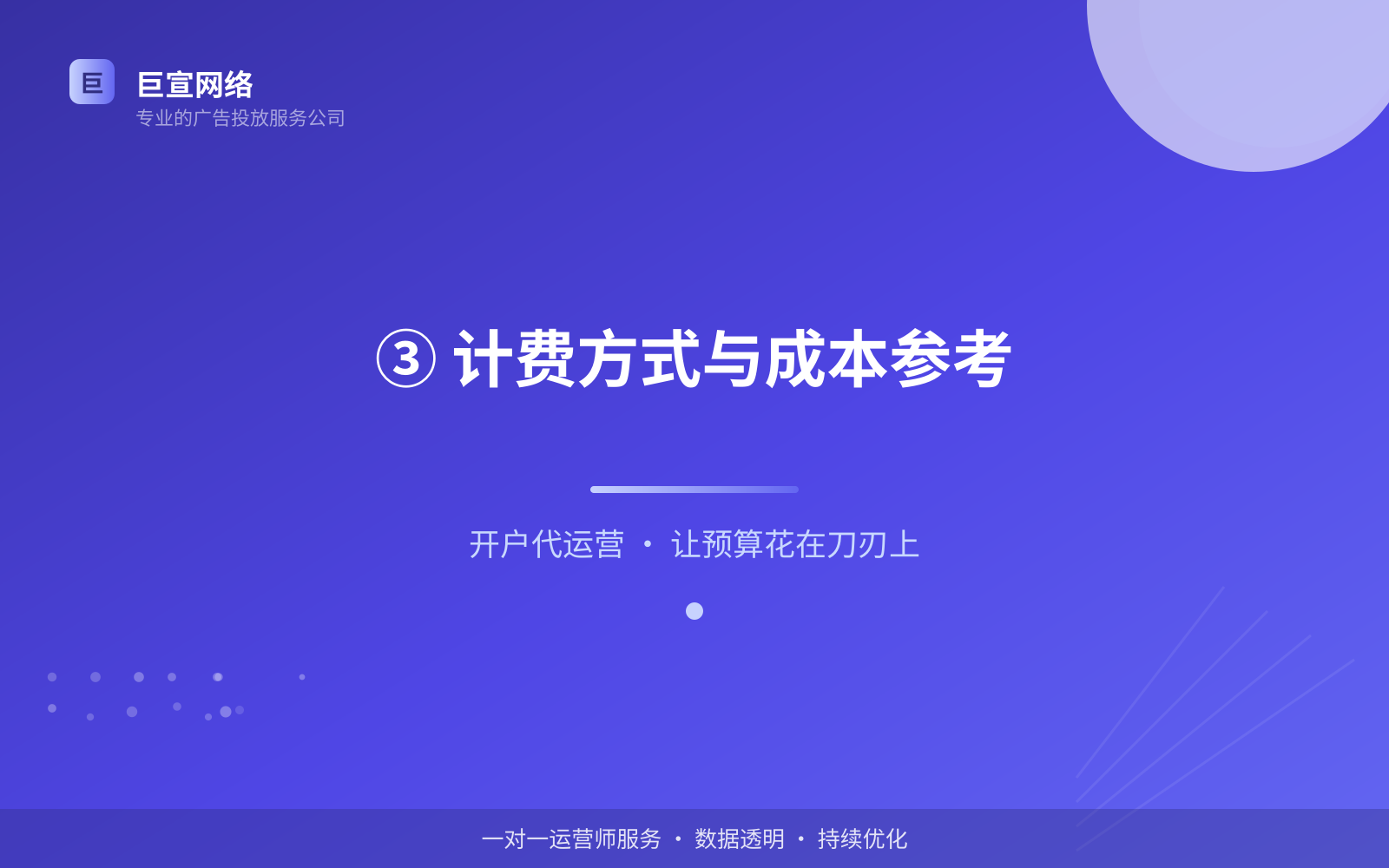 ③ 计费方式与成本参考(投放方式对比) ③ 计费方式与成本参考(投放方式对比)
